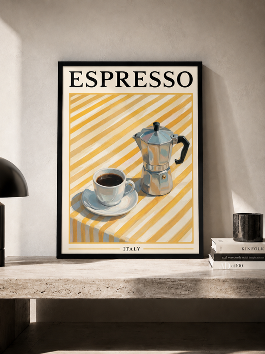 Espresso - plakat vintage w ramie