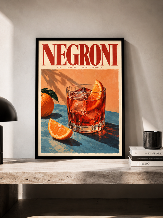 Negroni - plakat vintage w ramie