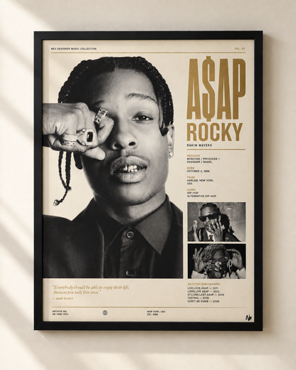 A$AP Rocky - plakat muzyczny w ramie