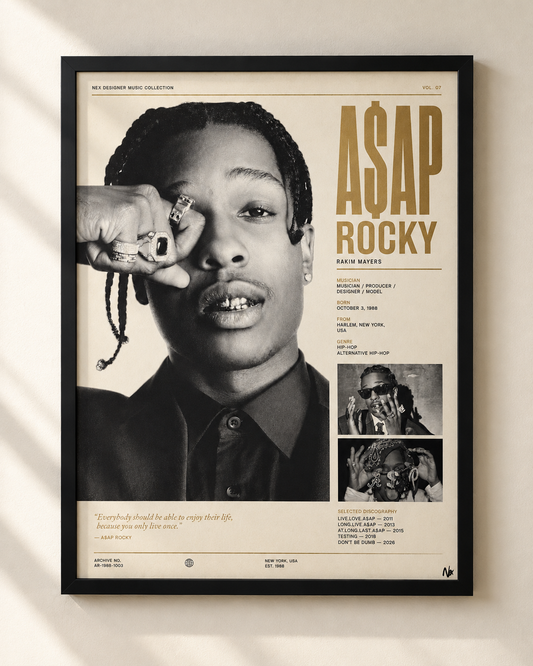 A$AP Rocky - plakat muzyczny w ramie