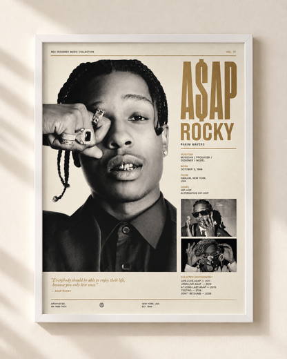 A$AP Rocky - plakat muzyczny w ramie