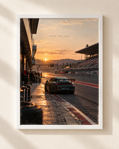 After The Race - Motorsport Poster in a Frame
