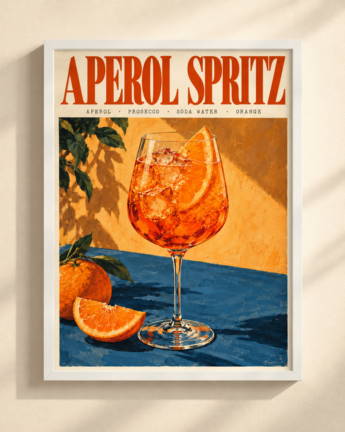 Aperol Spritz - plakat koktajlowy w ramie