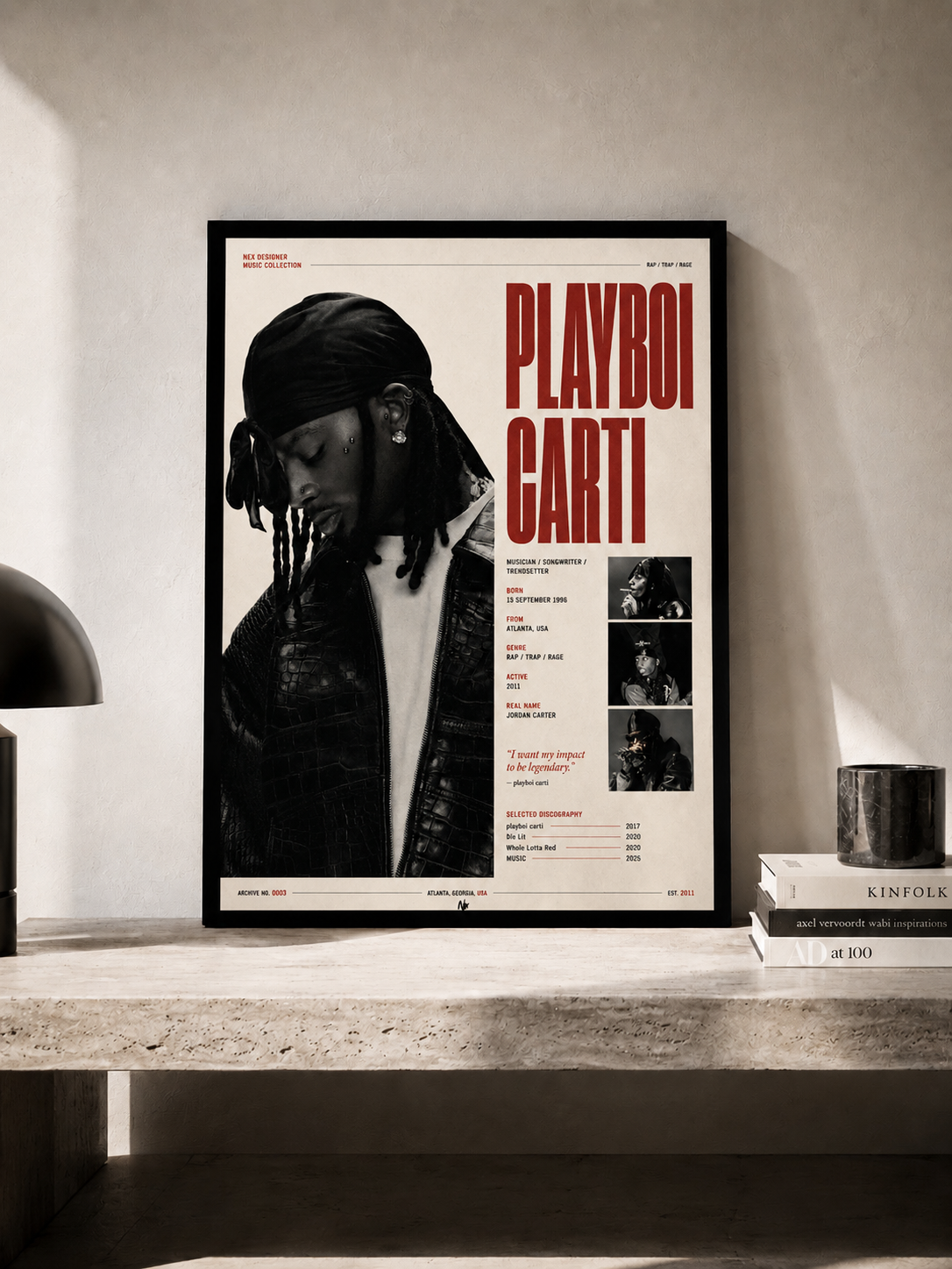 Playboi Carti - plakat muzyczny w ramie