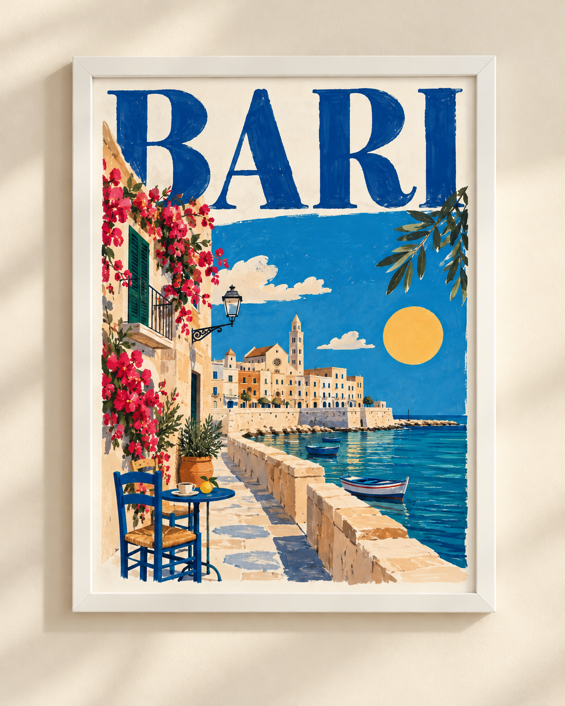 Bari - plakat podróżniczy w ramie