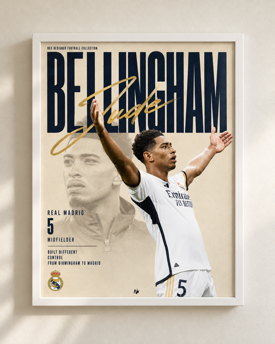Jude Bellingham - Real Madrid - framed football poster