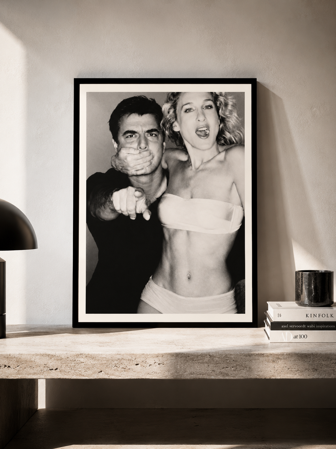 Carrie Bradshaw & Mr. Big - plakat w ramce
