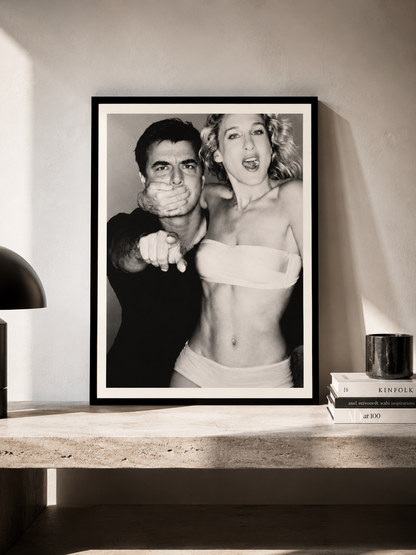 Carrie Bradshaw & Mr. Big - plakat w ramce