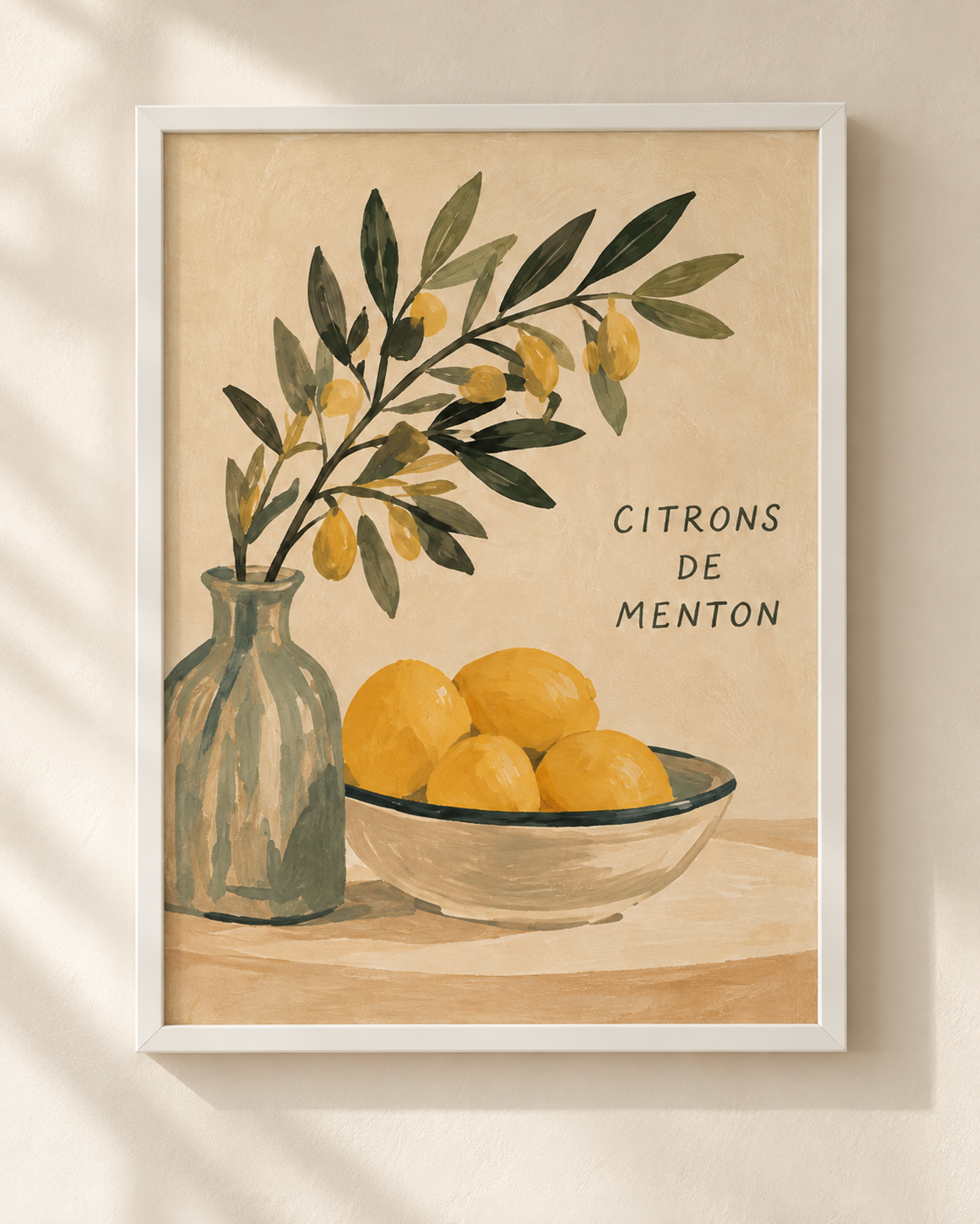 Citrons de Menton - Mediterranean poster in a frame