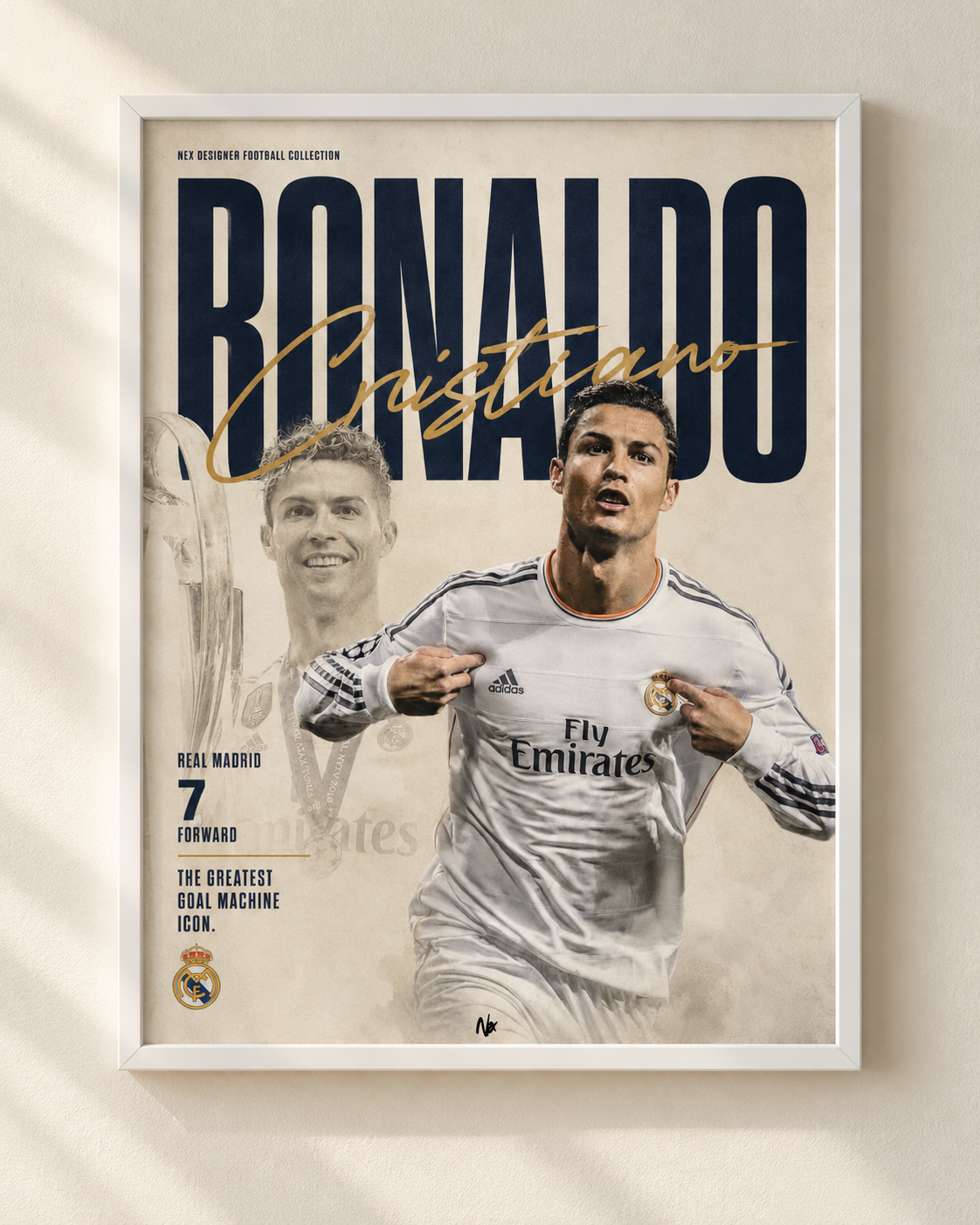 Cristiano Ronaldo - Real Madrid - framed football poster