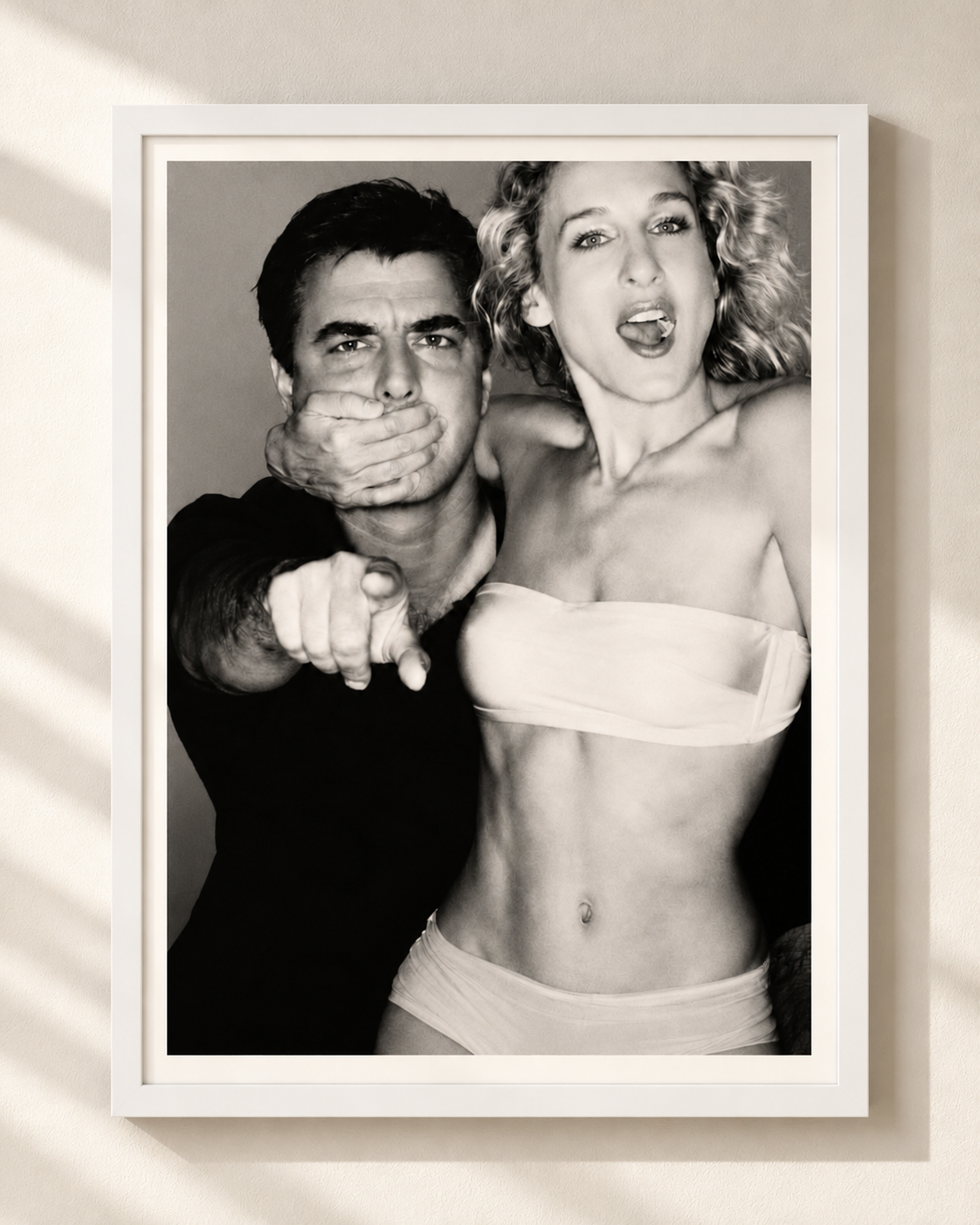 Carrie Bradshaw & Mr. Big - plakat w ramce