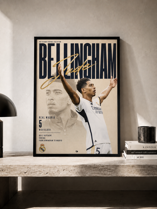 Jude Bellingham - Real Madryt - plakat piłkarski w ramie