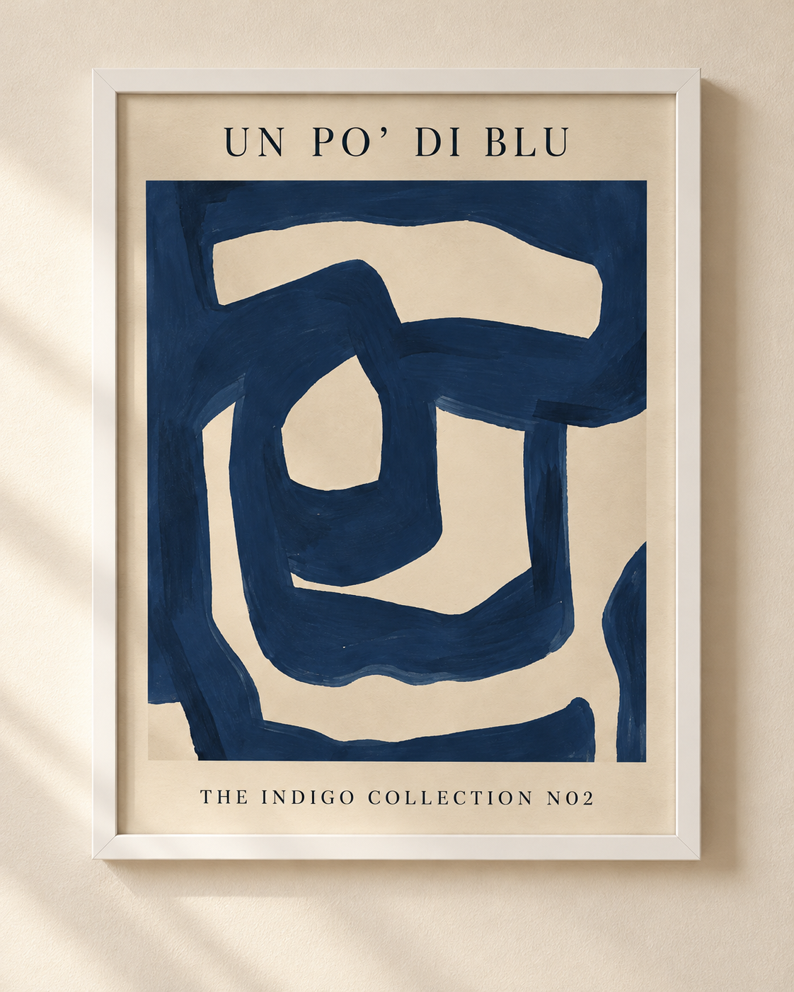 Un Po’ di Blu No. 2 - plakat artystyczny w ramie
