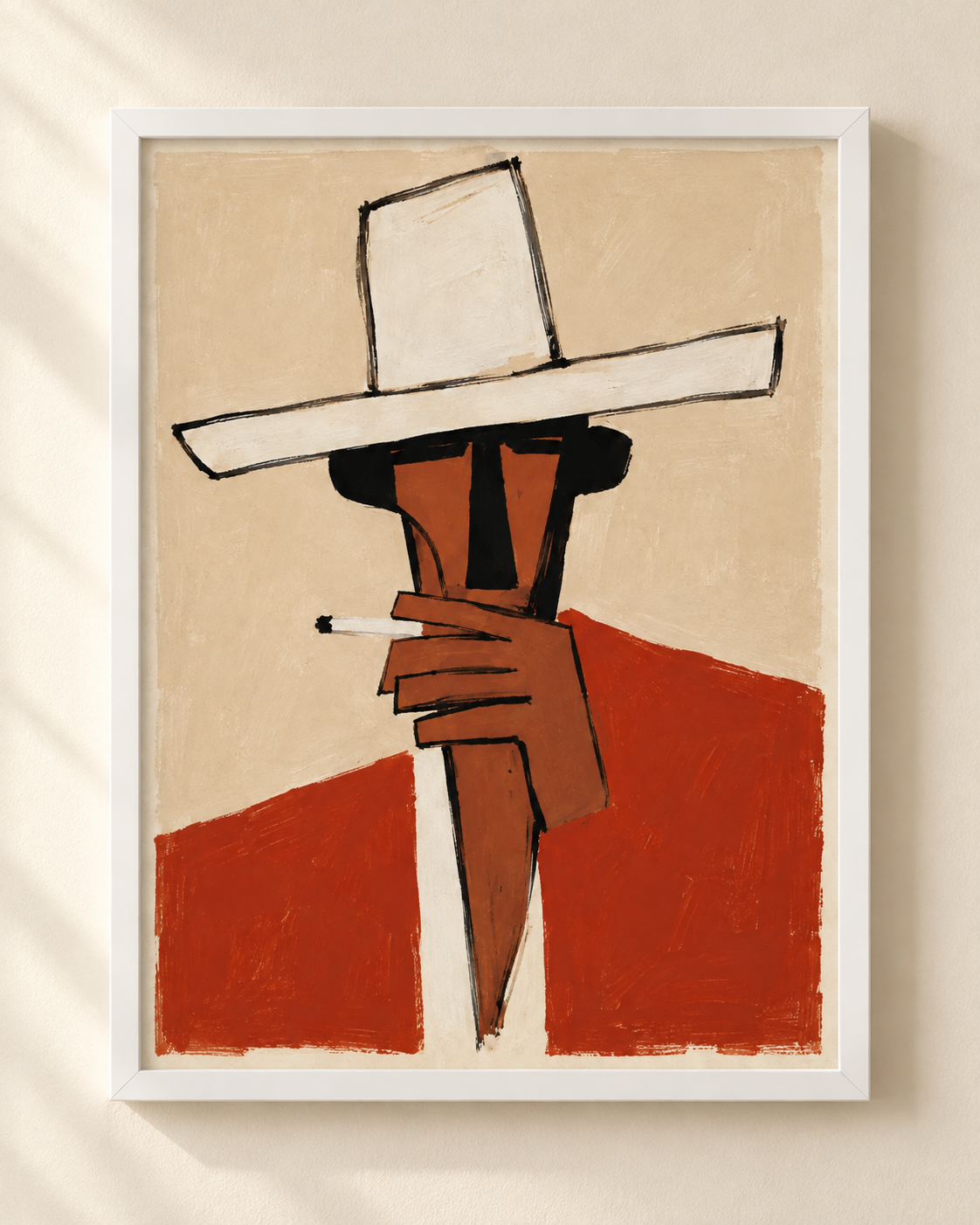 Mistery Man - plakat artystyczny w ramie