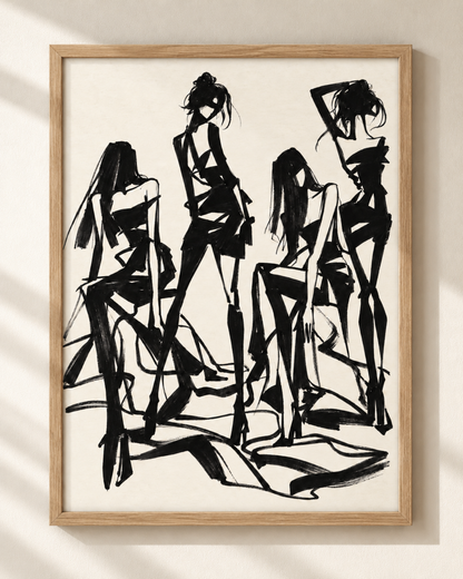 Girls’ Night - minimalist fashion poster