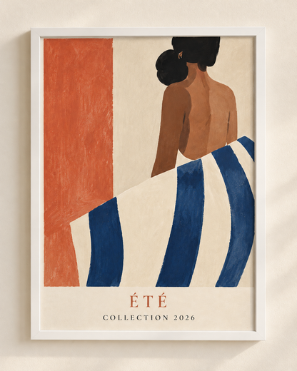 Été Collection 2026 - plakat śródziemnomorski w ramie