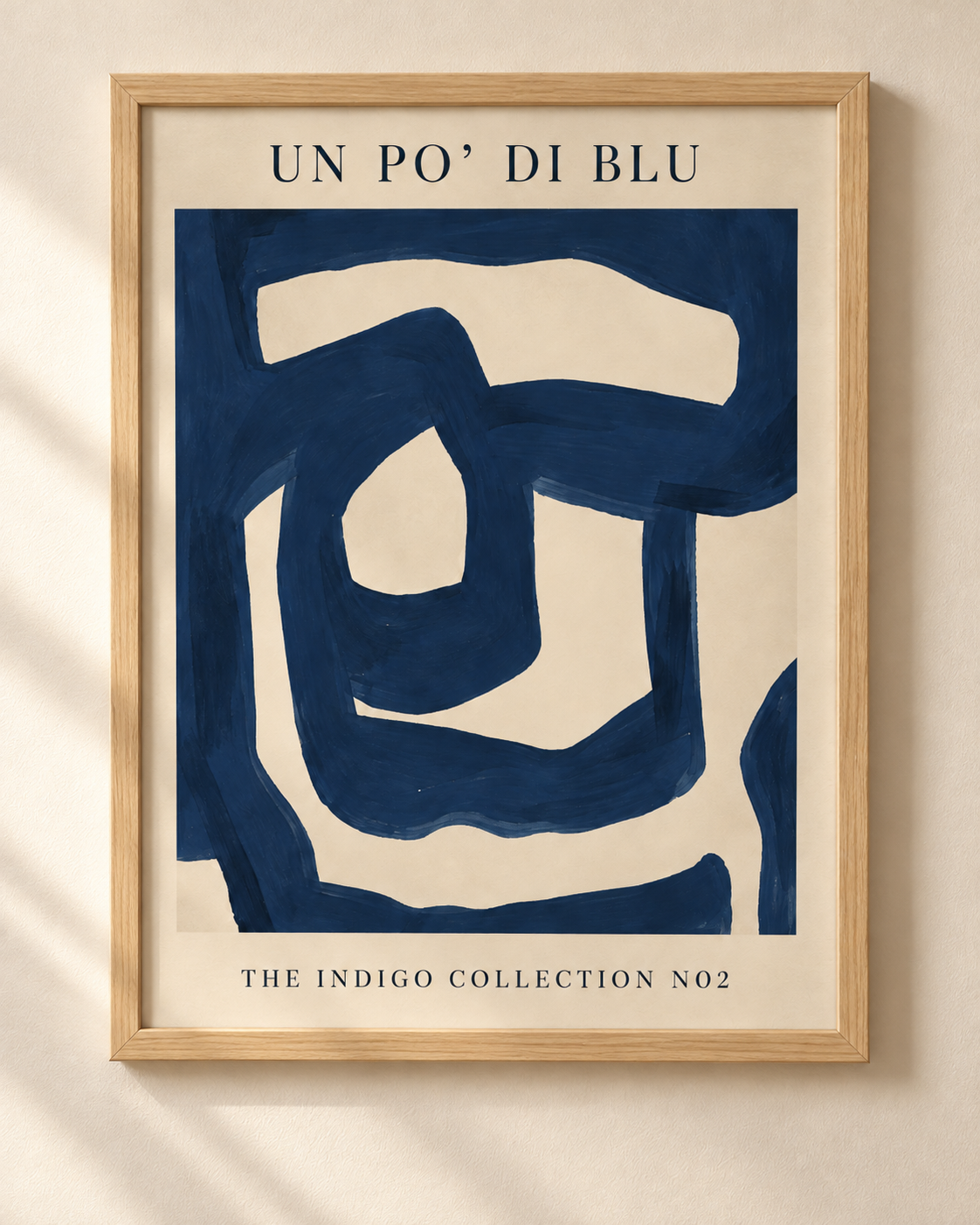 Un Po’ di Blu No. 2 - plakat artystyczny w ramie