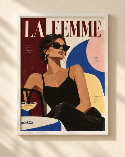 La Femme - plakat artystyczny w ramie