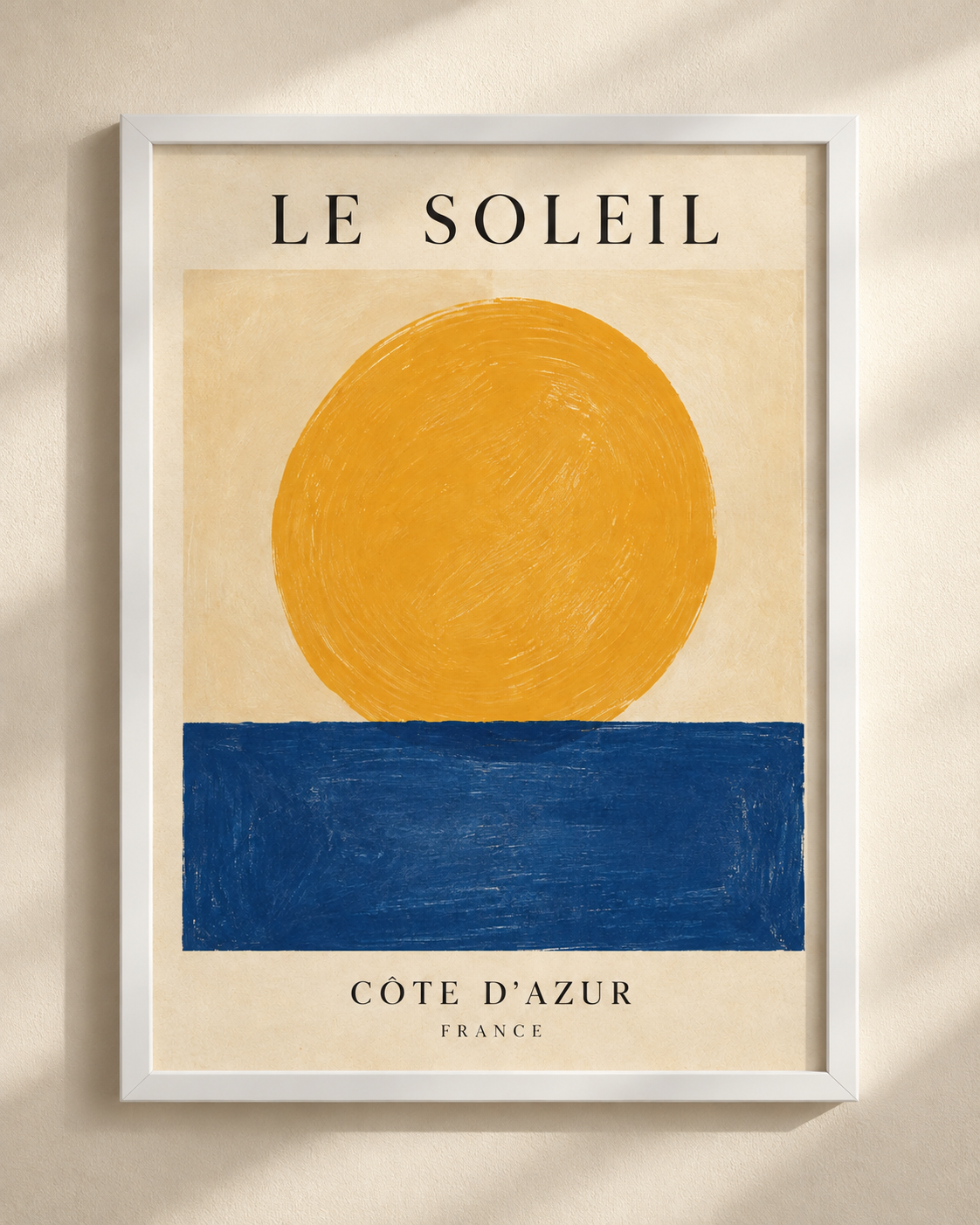 Le Soleil - plakat podróżniczy w ramie
