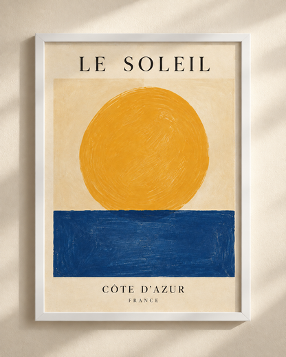 Le Soleil - plakat podróżniczy w ramie