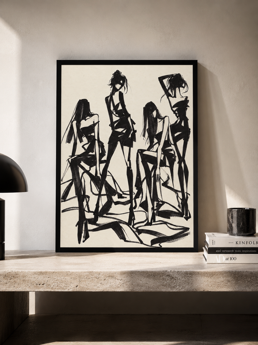 Girls’ Night - minimalistyczny plakat modowy