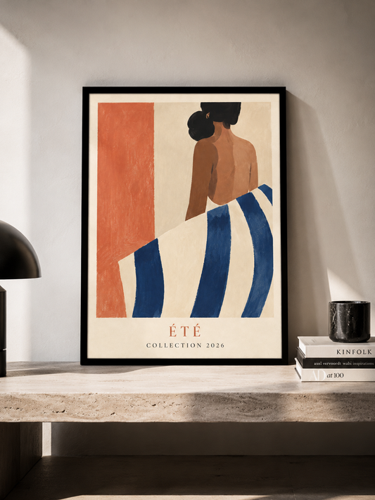 Été Collection 2026 - plakat śródziemnomorski w ramie