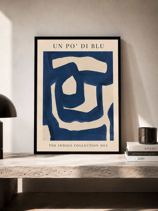 Un Po’ di Blu No. 2 - plakat artystyczny w ramie