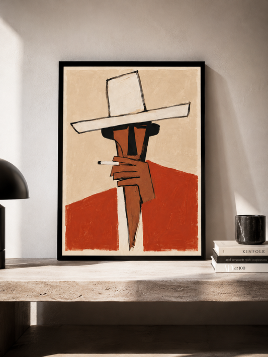 Mistery Man - plakat artystyczny w ramie