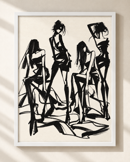 Girls’ Night - minimalist fashion poster