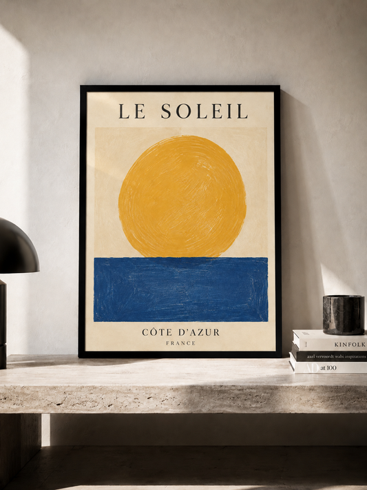 Le Soleil - plakat podróżniczy w ramie