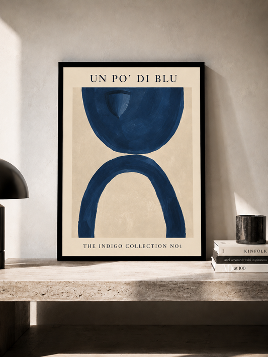 Un Po’ di Blu - plakat artystyczny w ramie