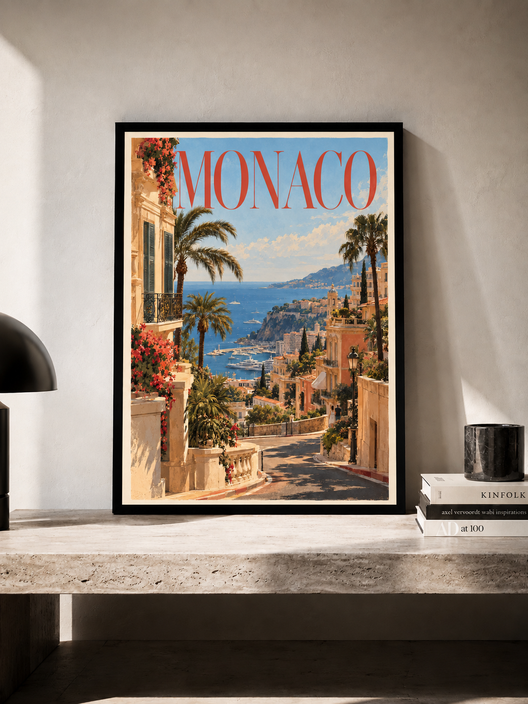 Monaco - plakat podróżniczy w ramie