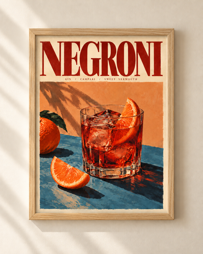 Negroni - vintage poster in a frame