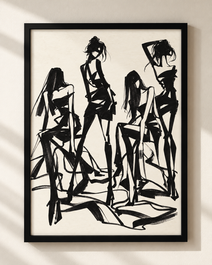 Girls’ Night - minimalist fashion poster