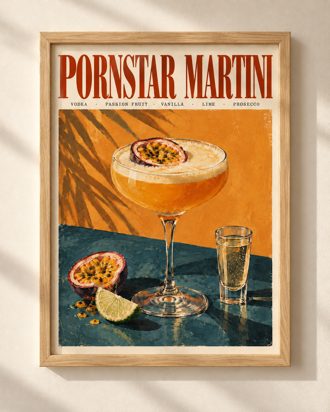 Pornstar Martini - framed cocktail poster