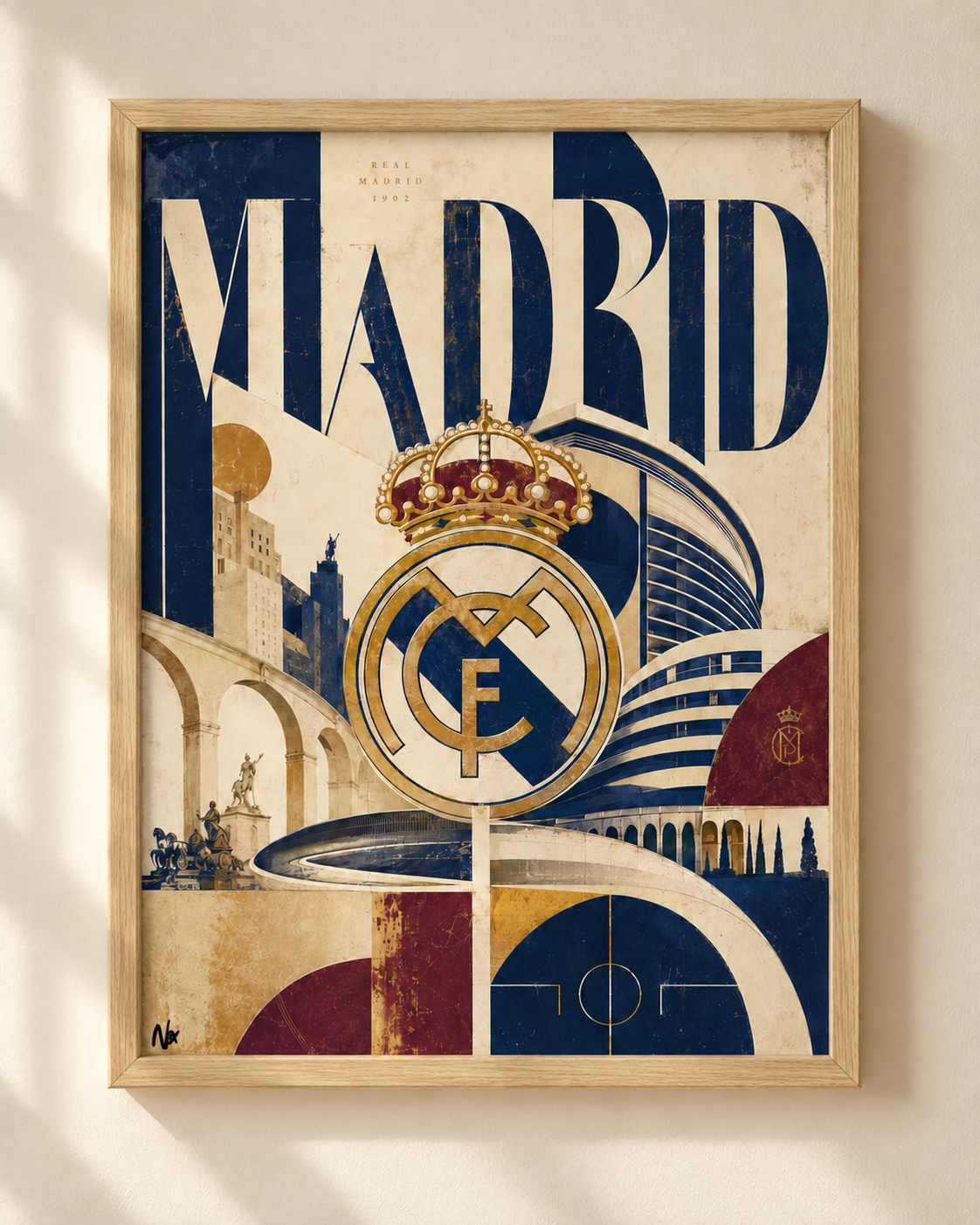 Real Madrid - framed club poster