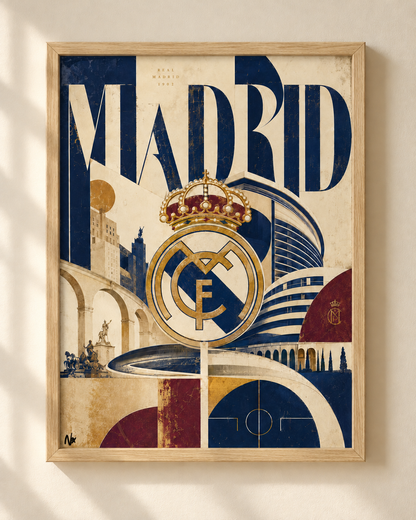 Real Madrid - framed club poster