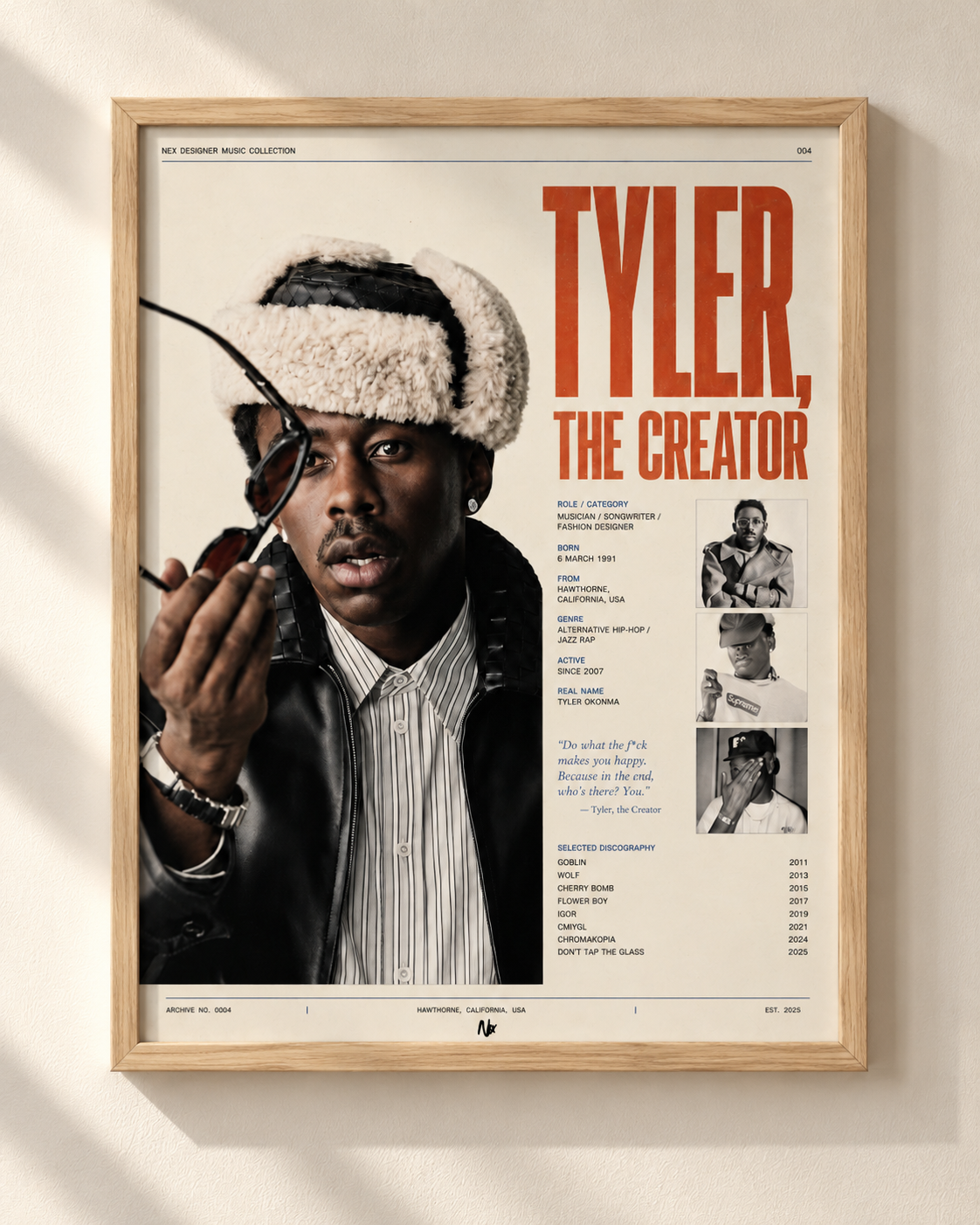 Tyler, the Creator - plakat muzyczny w ramie