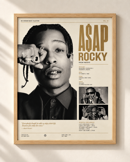 A$AP Rocky - plakat muzyczny w ramie