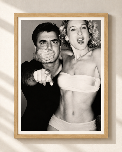 Carrie Bradshaw & Mr. Big - plakat w ramce