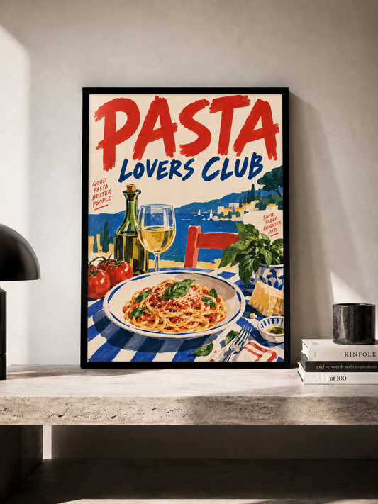 Pasta Lovers Club - plakat kuchenny w ramie