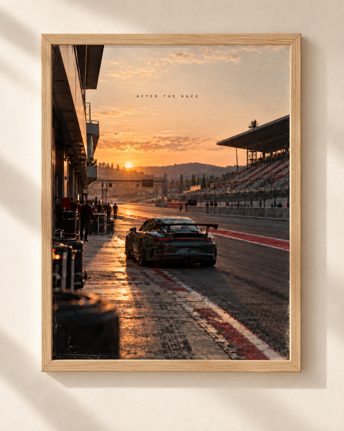 After The Race - Motorsport Poster in a Frame