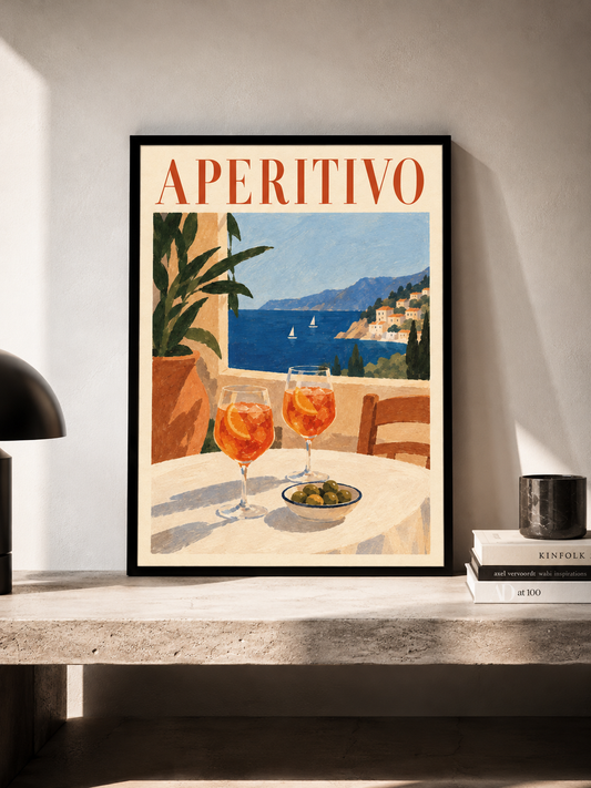 Aperitivo II - plakat śródziemnomorski w ramie