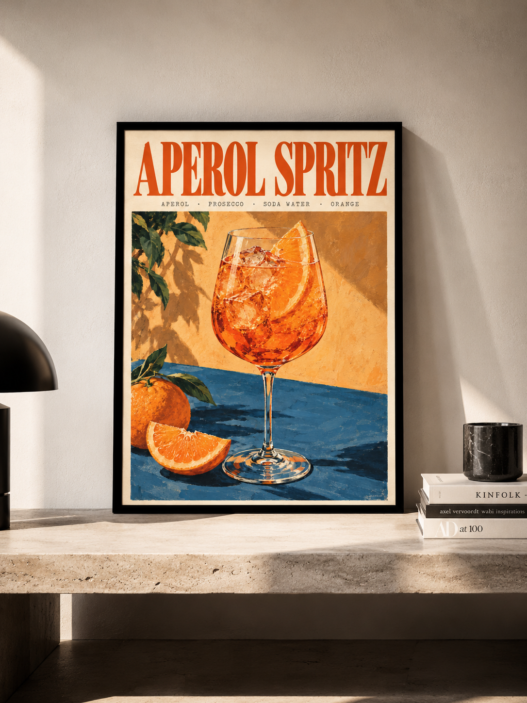 Aperol Spritz - plakat koktajlowy w ramie