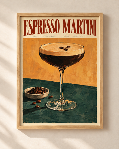 Espresso Martini - plakat w ramie