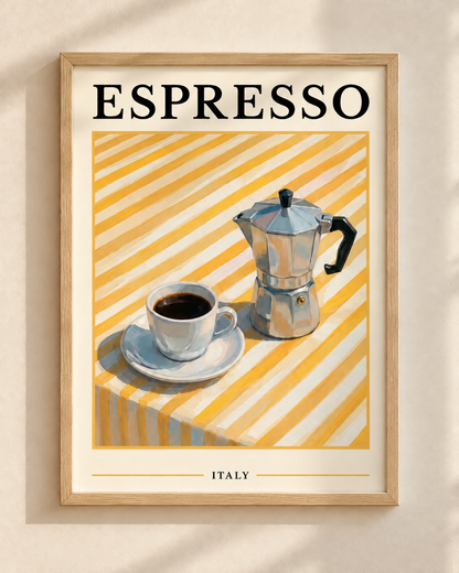 Espresso - plakat vintage w ramie