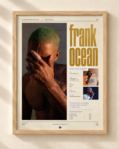 Frank Ocean - plakat muzyczny w ramie