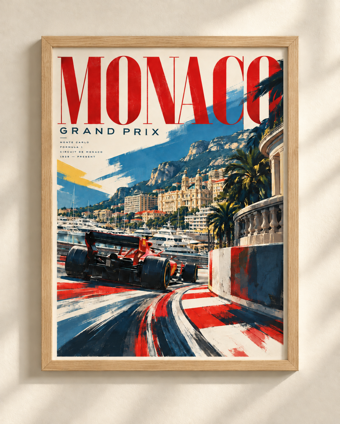 Monaco Grand Prix - plakat motorsportowy w ramie