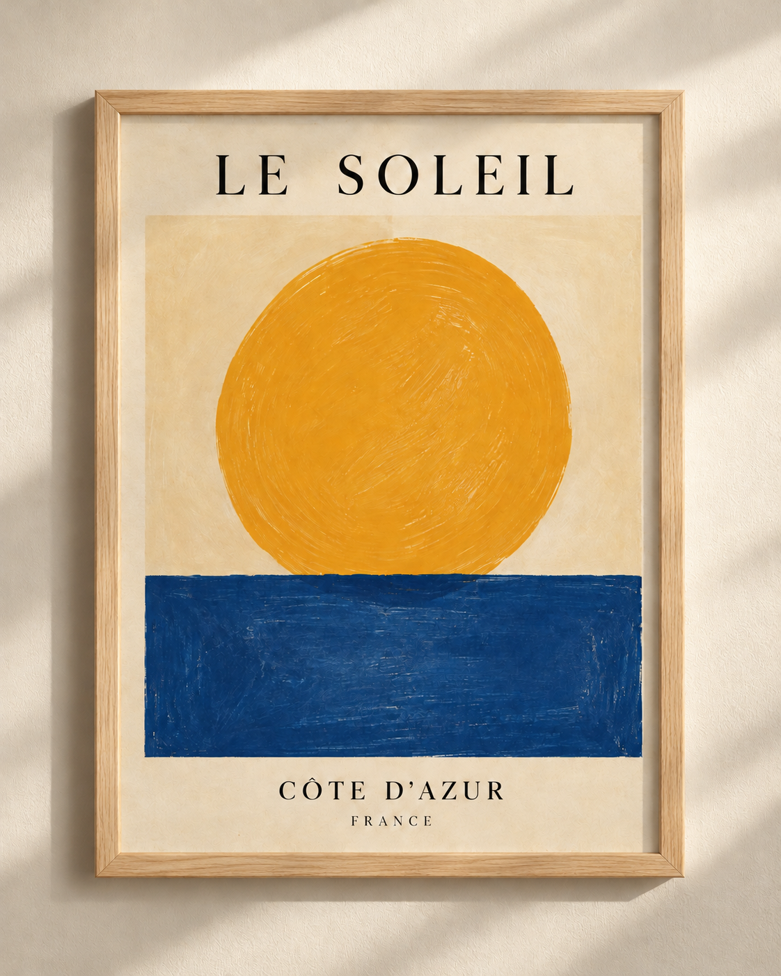 Le Soleil - plakat podróżniczy w ramie