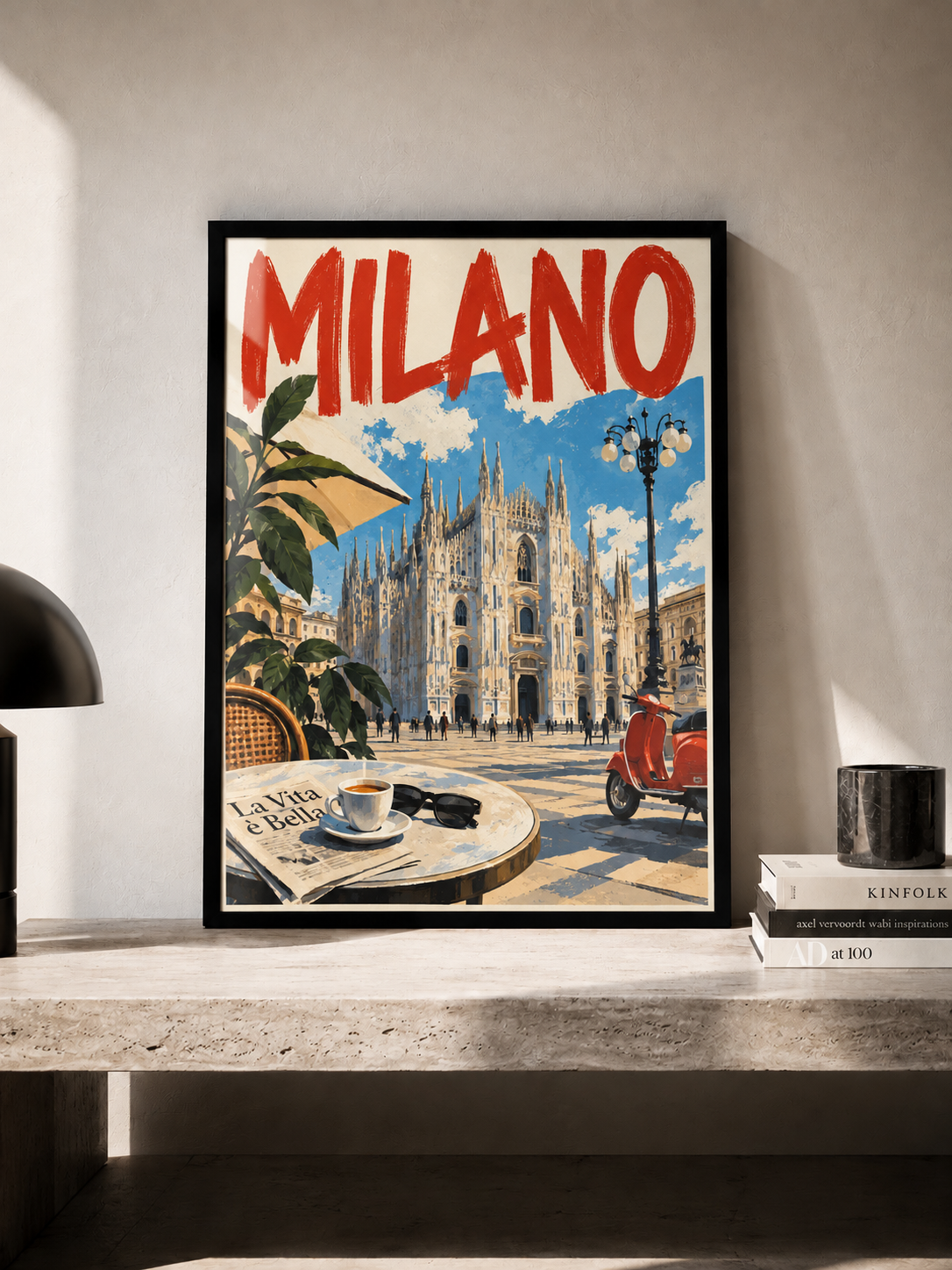 Milano - plakat podróżniczy w ramie